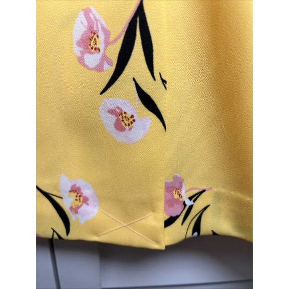 Ann Taylor Floral Lined Pencil Skirt Women's Size 14 Yellow Floral NWT - Picture 8 of 8